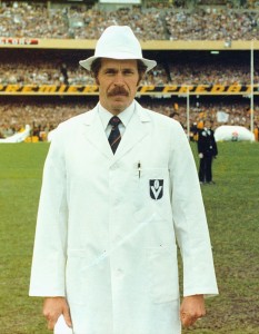 VFL/AFL goal umpire 1977-84 and 1988-1994 amassing 253 VFL matches including  11 finals and the 1982 VFL Grand Final.