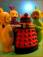 Teletubbies discuss hospitality with my old boss